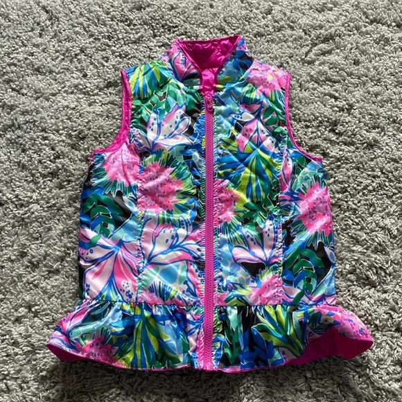 Lilly Pulitzer Girls Melanie Reversible Vest size large - Picture 2 of 12